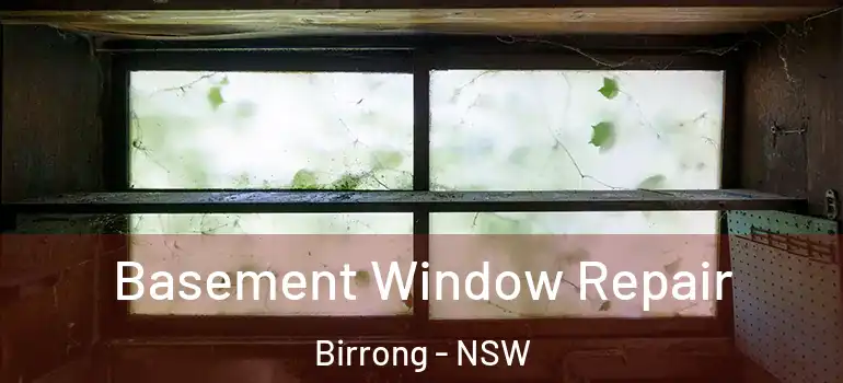 Basement Window Repair Birrong - NSW