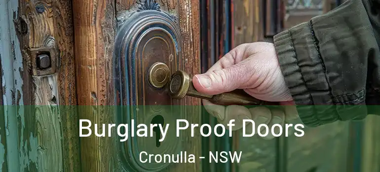 Burglary Proof Doors Cronulla - NSW