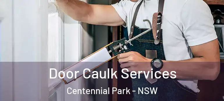 Door Caulk Services Centennial Park - NSW