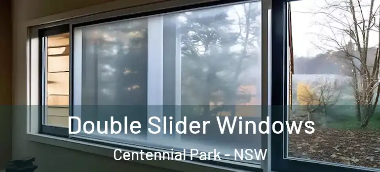 Double Slider Windows Centennial Park - NSW
