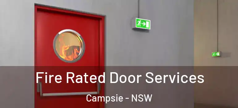 Fire Rated Door Services Campsie - NSW