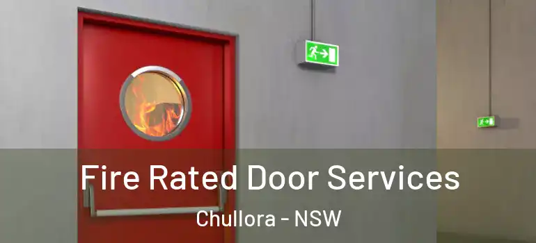  Fire Rated Door Services Chullora - NSW