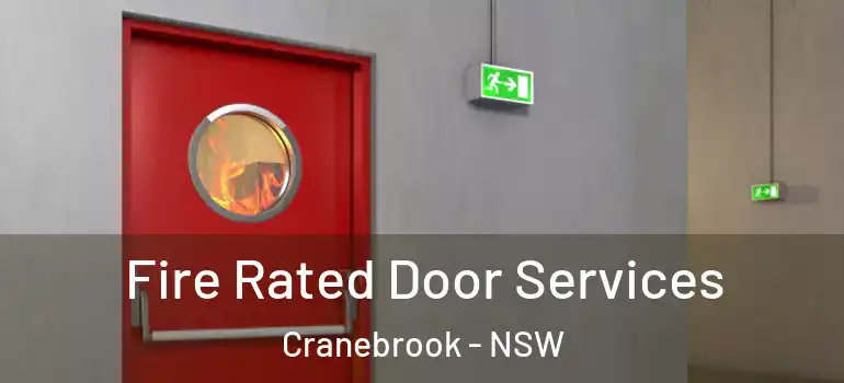 Fire Rated Door Services Cranebrook - NSW