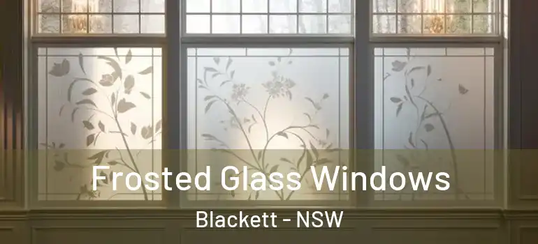 Frosted Glass Windows Blackett - NSW