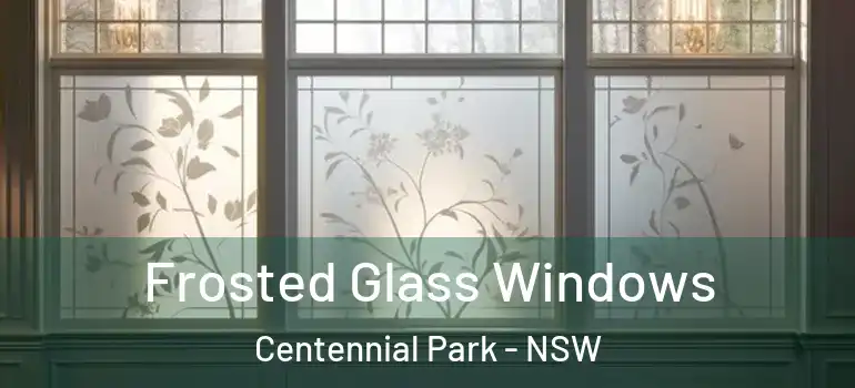  Frosted Glass Windows Centennial Park - NSW