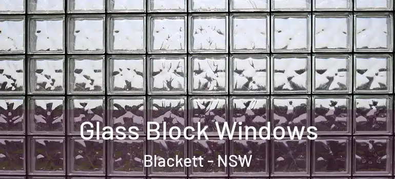 Glass Block Windows Blackett - NSW