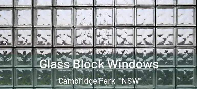 Glass Block Windows Cambridge Park - NSW