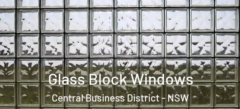 Glass Block Windows Central Business District - NSW