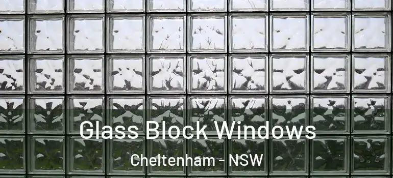 Glass Block Windows Cheltenham - NSW