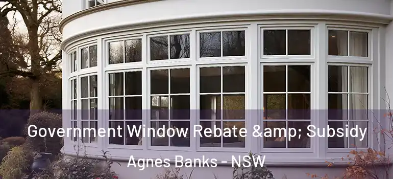 Government Window Rebate & Subsidy Agnes Banks - NSW