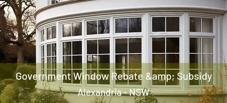 Government Window Rebate & Subsidy Alexandria - NSW