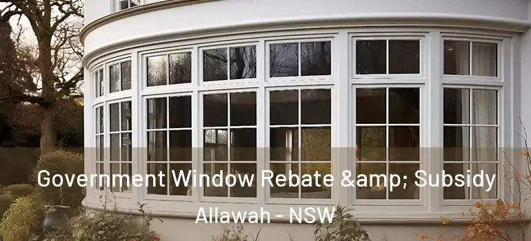 Government Window Rebate & Subsidy Allawah - NSW