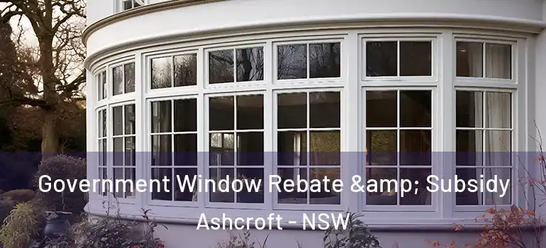 Government Window Rebate & Subsidy Ashcroft - NSW