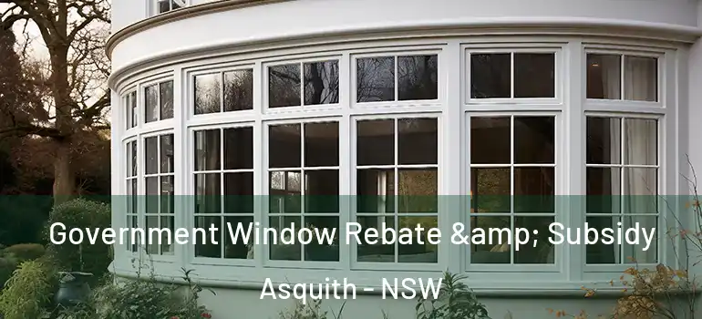 Government Window Rebate & Subsidy Asquith - NSW