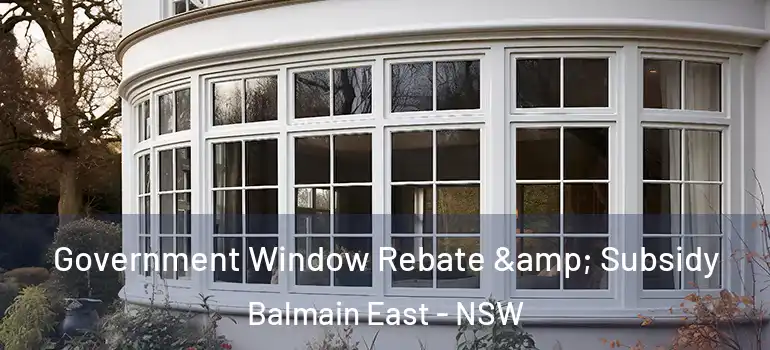 Government Window Rebate & Subsidy Balmain East - NSW