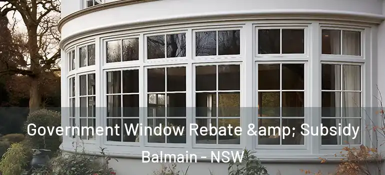  Government Window Rebate & Subsidy Balmain - NSW