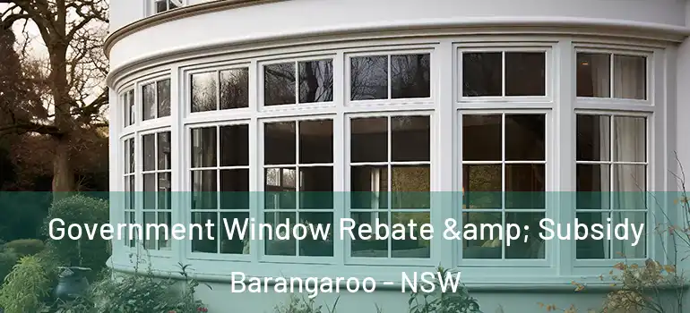 Government Window Rebate & Subsidy Barangaroo - NSW