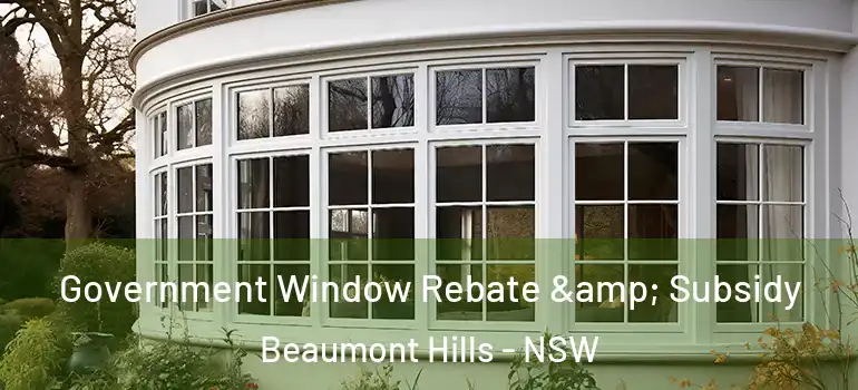 Government Window Rebate & Subsidy Beaumont Hills - NSW