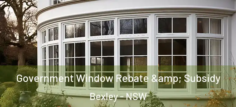 Government Window Rebate & Subsidy Bexley - NSW