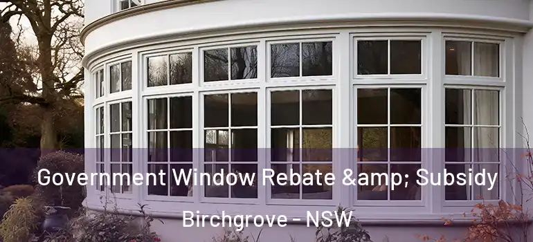 Government Window Rebate & Subsidy Birchgrove - NSW