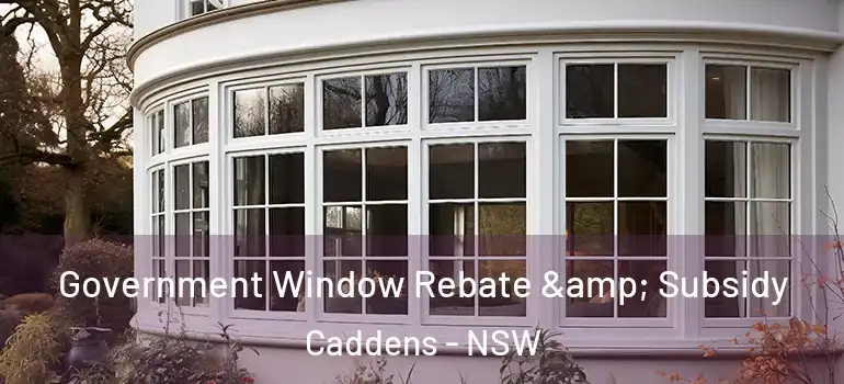 Government Window Rebate & Subsidy Caddens - NSW