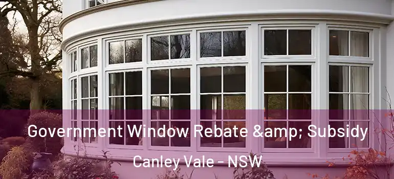 Government Window Rebate & Subsidy Canley Vale - NSW