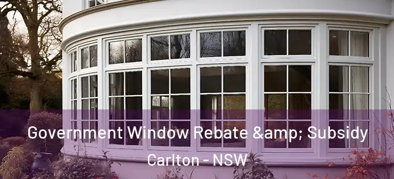  Government Window Rebate & Subsidy Carlton - NSW