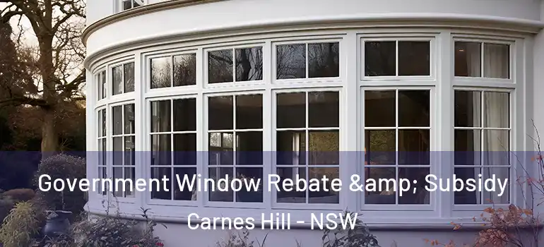  Government Window Rebate & Subsidy Carnes Hill - NSW