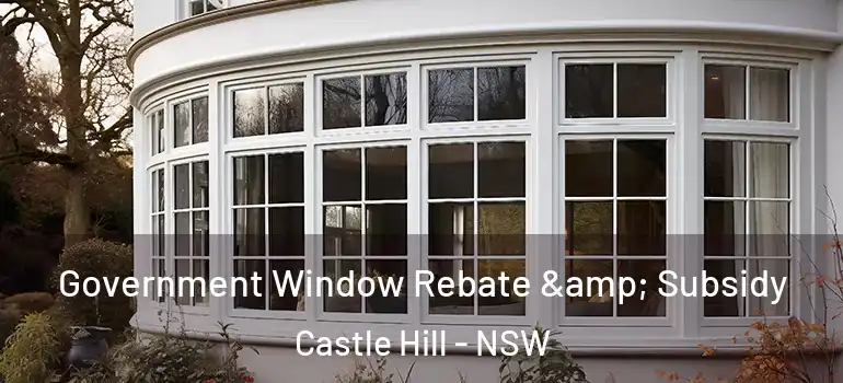 Government Window Rebate & Subsidy Castle Hill - NSW