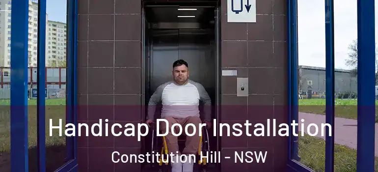 Handicap Door Installation Constitution Hill - NSW