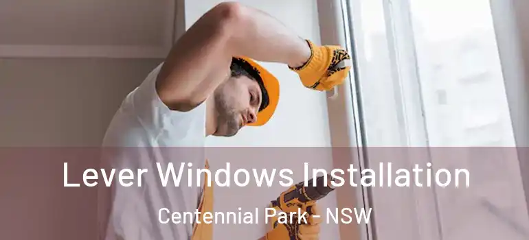 Lever Windows Installation Centennial Park - NSW