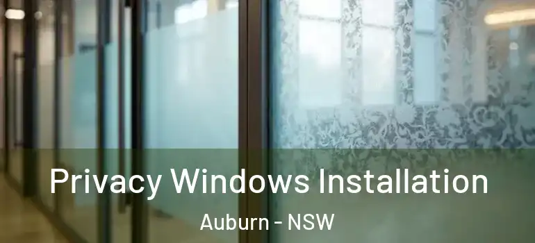  Privacy Windows Installation Auburn - NSW