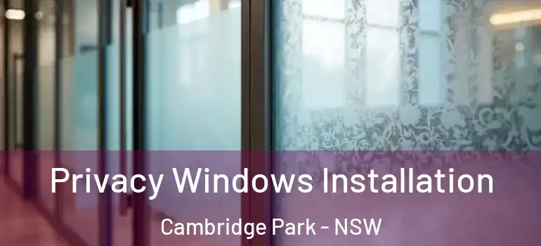 Privacy Windows Installation Cambridge Park - NSW
