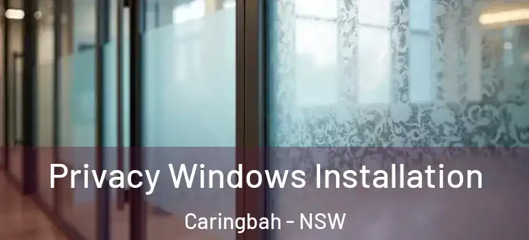  Privacy Windows Installation Caringbah - NSW