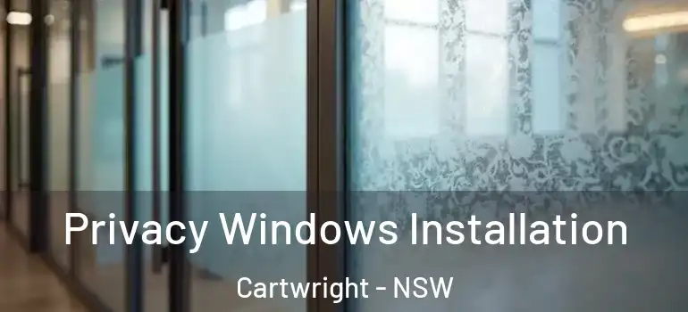 Privacy Windows Installation Cartwright - NSW