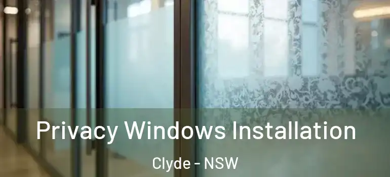 Privacy Windows Installation Clyde - NSW