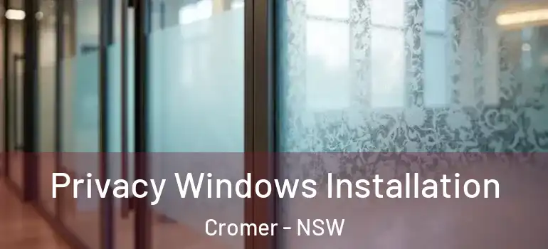 Privacy Windows Installation Cromer - NSW