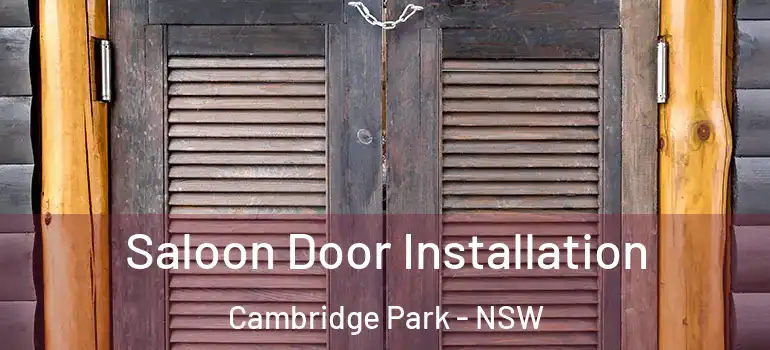  Saloon Door Installation Cambridge Park - NSW