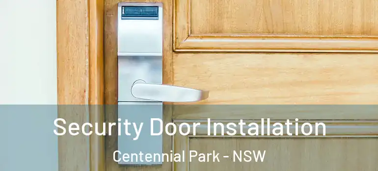 Security Door Installation Centennial Park - NSW