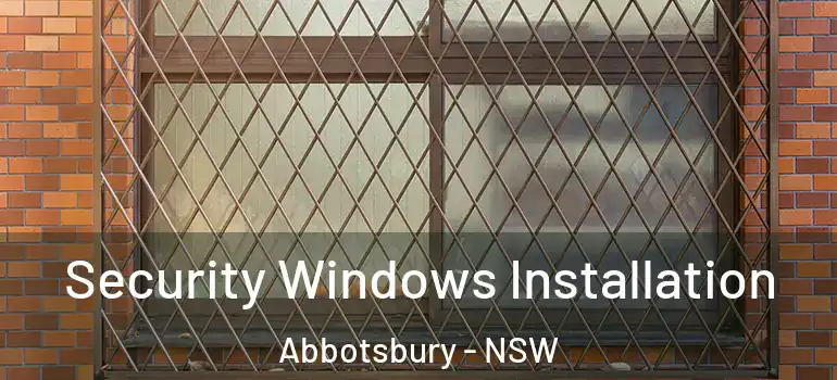  Security Windows Installation Abbotsbury - NSW