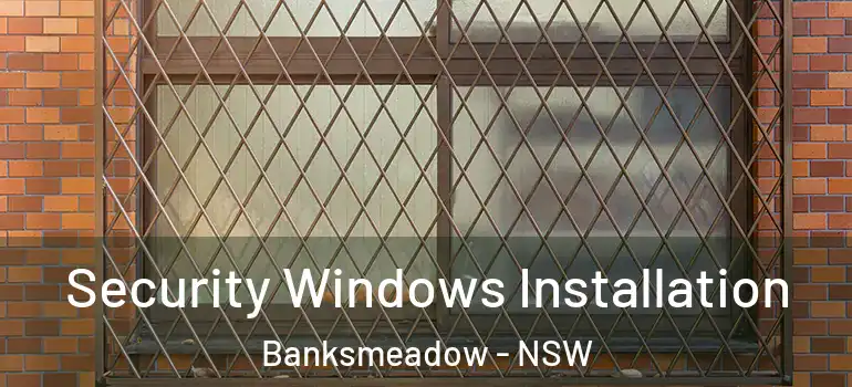  Security Windows Installation Banksmeadow - NSW