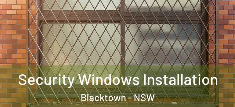 Security Windows Installation Blacktown - NSW