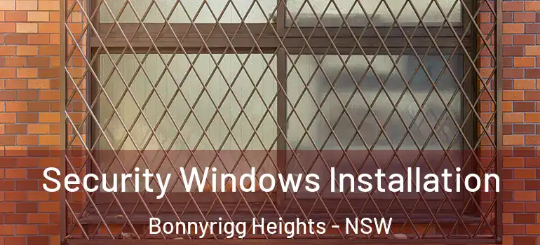 Security Windows Installation Bonnyrigg Heights - NSW
