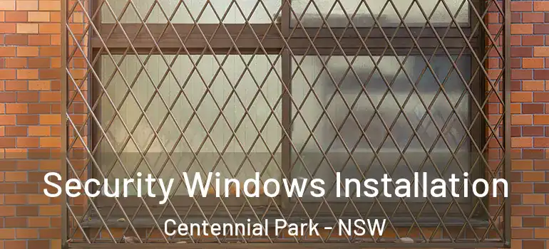  Security Windows Installation Centennial Park - NSW