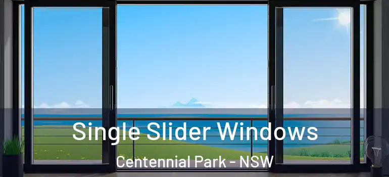 Single Slider Windows Centennial Park - NSW