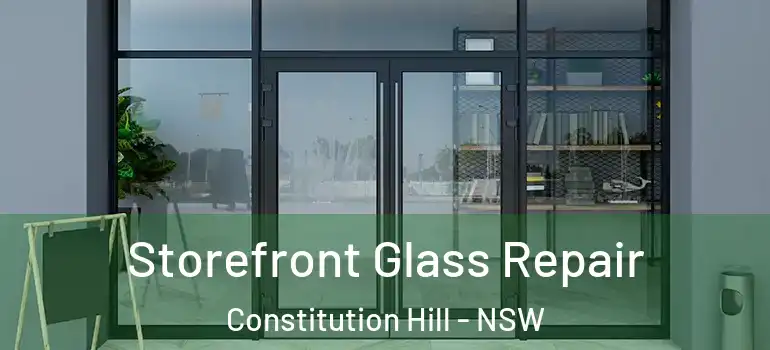 Storefront Glass Repair Constitution Hill - NSW