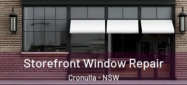 Storefront Window Repair Cronulla - NSW