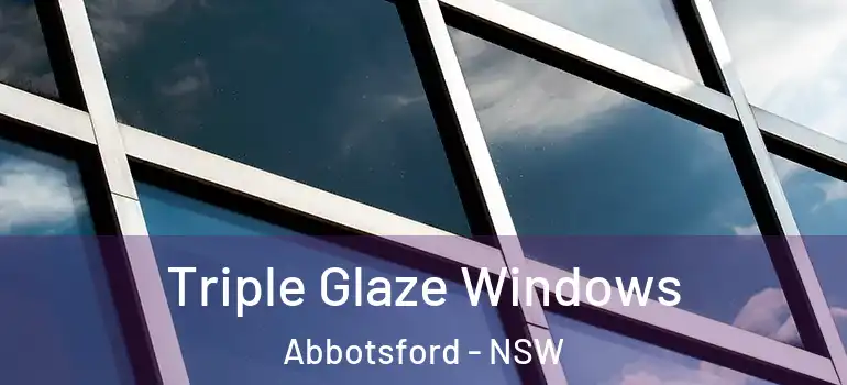 Triple Glaze Windows Abbotsford - NSW