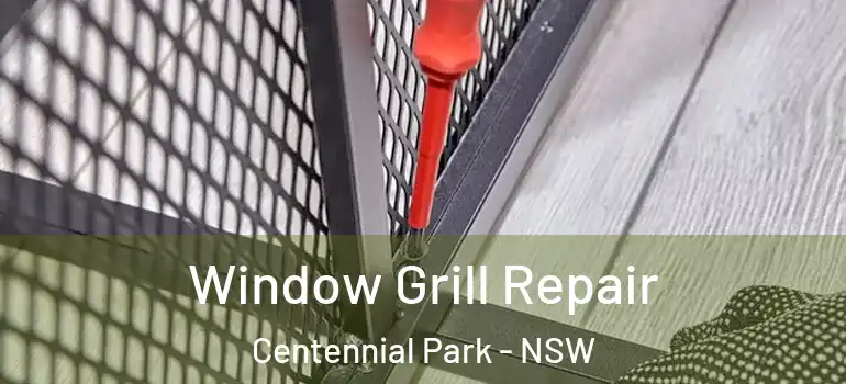  Window Grill Repair Centennial Park - NSW