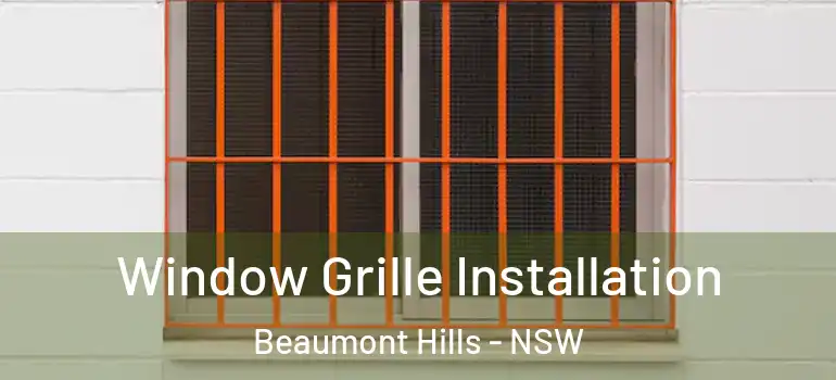 Window Grille Installation Beaumont Hills - NSW